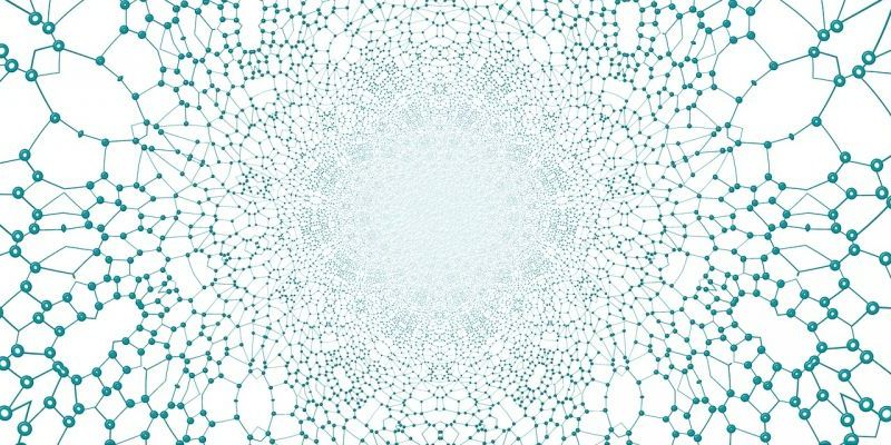 image of network with dots